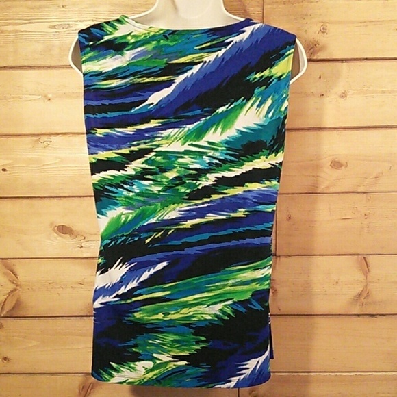 Kasper | Sleeveless V-Neck Printed Tank S - Picture 2 of 3